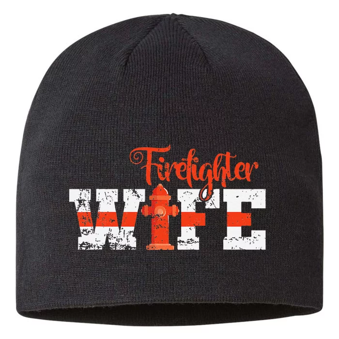 Fire Department Hydrant Firefighter Wife 8 1/2in Sustainable Knit Beanie