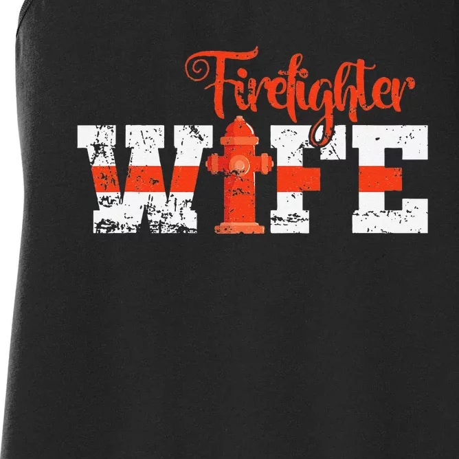 Fire Department Hydrant Firefighter Wife Women's Racerback Tank