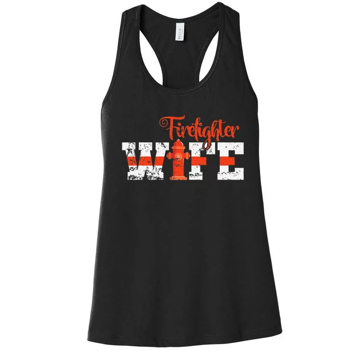 Fire Department Hydrant Firefighter Wife Women's Racerback Tank