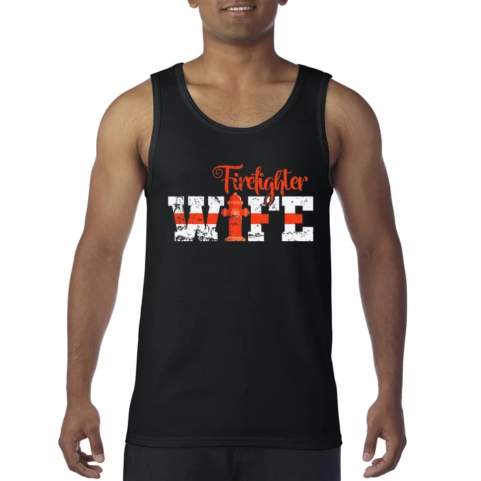 Fire Department Hydrant Firefighter Wife Tank Top