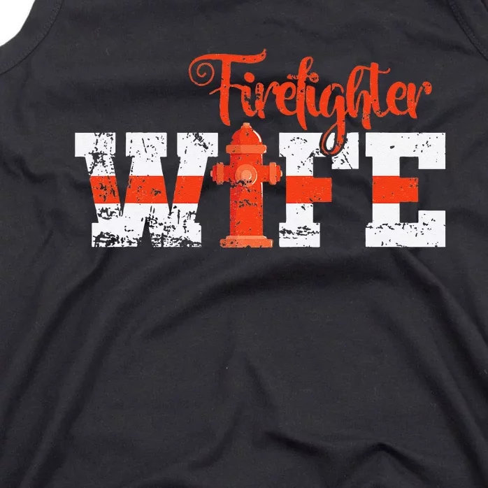 Fire Department Hydrant Firefighter Wife Tank Top