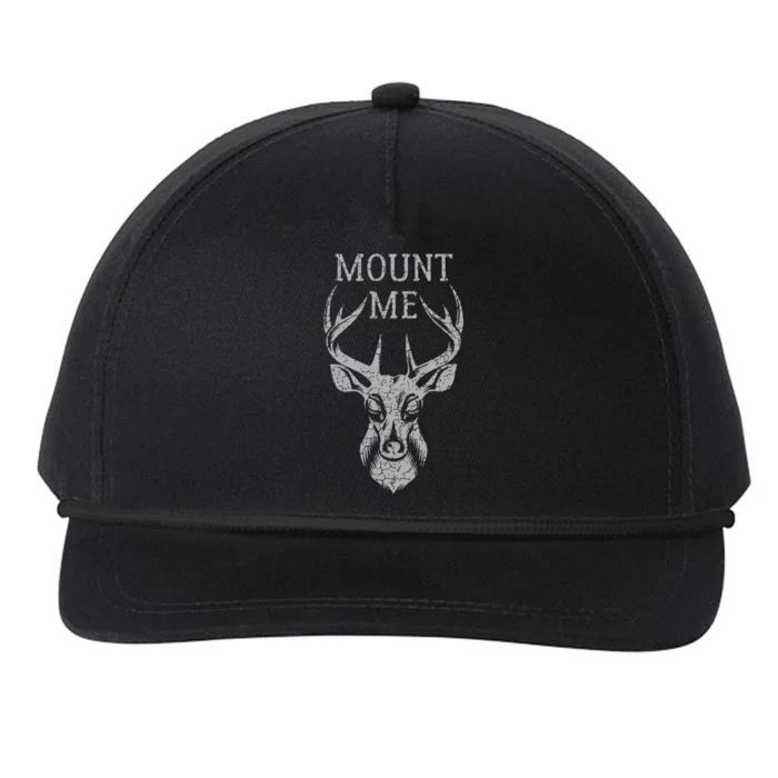 Funny Deer Hunting Mount Me Snapback Five-Panel Rope Hat