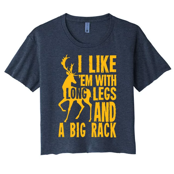 Funny Deer Hunting Quote Gift For Hunters Women's Crop Top Tee