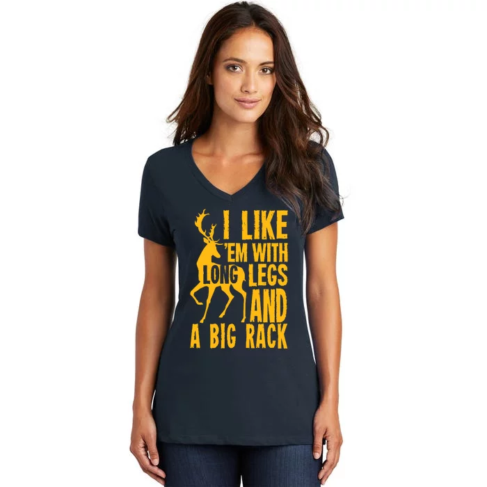 Funny Deer Hunting Quote Gift For Hunters Women's V-Neck T-Shirt