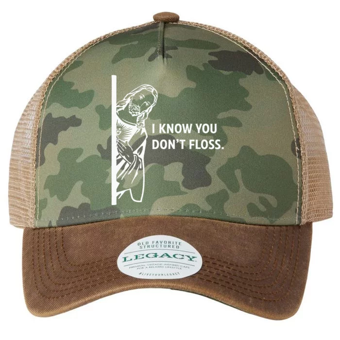 Funny Dental Hygienist Jesus I Know You DonT Floss Legacy Tie Dye Trucker Hat