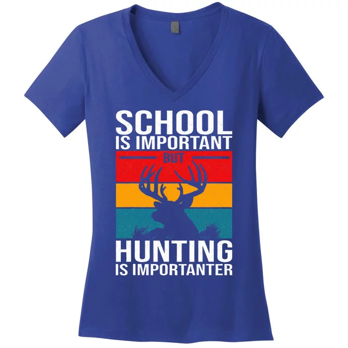 Funny Deer Hunting Women's V-Neck T-Shirt