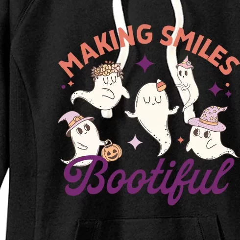 Funny Dental Hygienist Assistant Tech Halloween Ghost Floral Great Gift Women's Fleece Hoodie