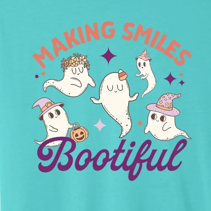 Funny Dental Hygienist Assistant Tech Halloween Ghost Floral Great Gift ChromaSoft Performance T-Shirt