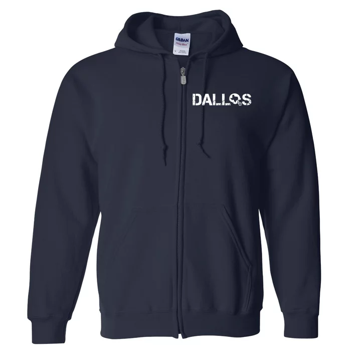 Funny Dallas Helmet Football Fan Full Zip Hoodie