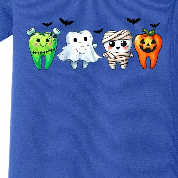 Funny Dentist Halloween Dental Squad Boo Cute Cavity Season Great Gift Baby Bodysuit