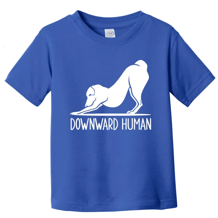 Funny Downward Hu Dog Yoga Design Cool Anime Print Gift Toddler T-Shirt