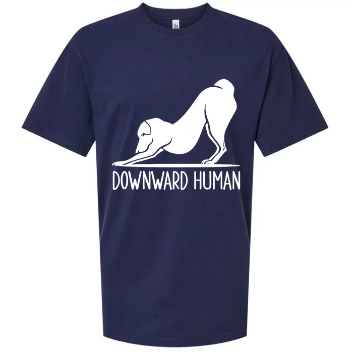 Funny Downward Hu Dog Yoga Design Cool Anime Print Gift Sueded Cloud Jersey T-Shirt