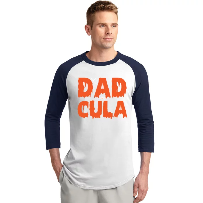 Funny Dadcula Halloween Dad Dracula Costume Momster Matching Gift Baseball Sleeve Shirt