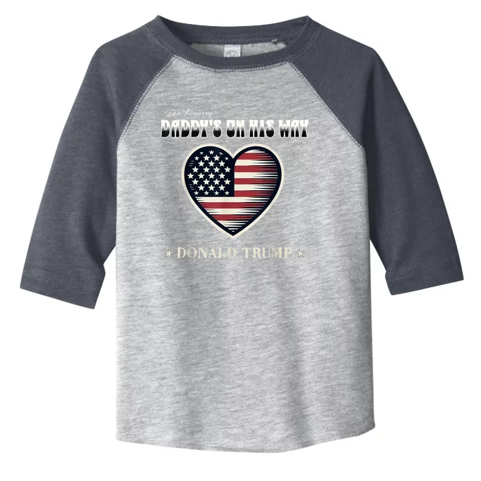 Funny DaddyS Home Trump American Heart Take America Back Gift Toddler Fine Jersey T-Shirt