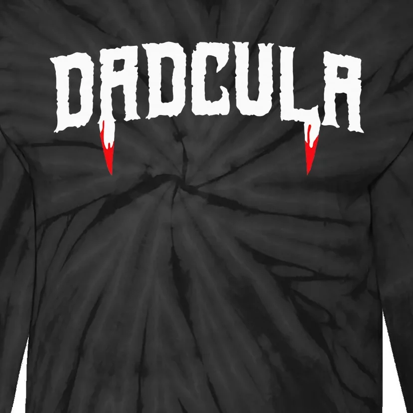 Funny Dadcula Halloween Dad Costume Momster Matching Tie-Dye Long Sleeve Shirt