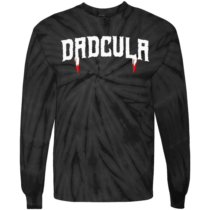 Funny Dadcula Halloween Dad Costume Momster Matching Tie-Dye Long Sleeve Shirt