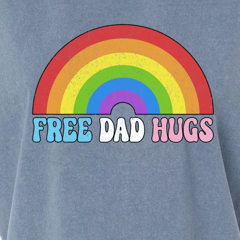 Free Dad Hugs Lgbt Pride Rainbow Gift Garment-Dyed Women's Muscle Tee