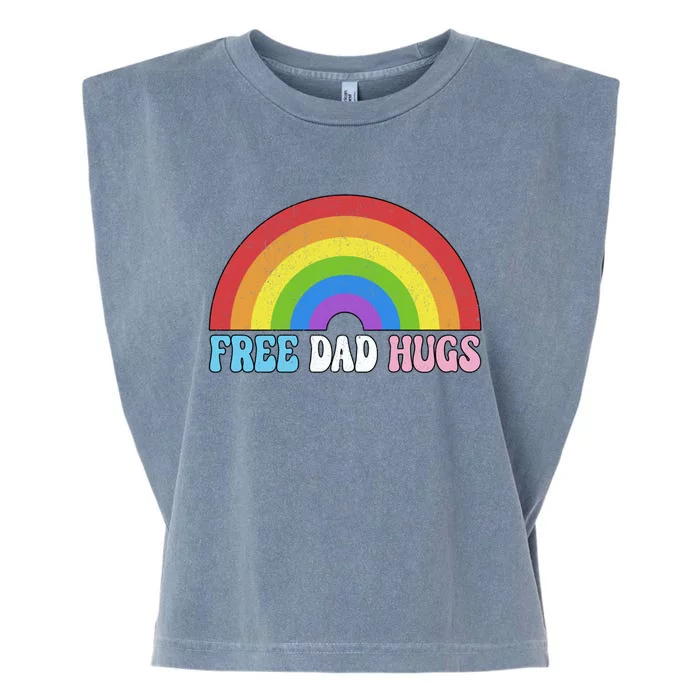 Free Dad Hugs Lgbt Pride Rainbow Gift Garment-Dyed Women's Muscle Tee