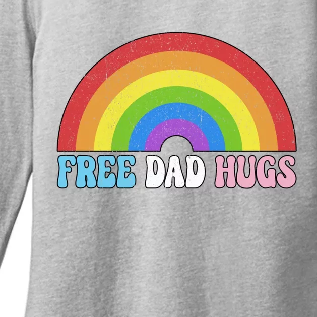 Free Dad Hugs Lgbt Pride Rainbow Gift Womens CVC Long Sleeve Shirt