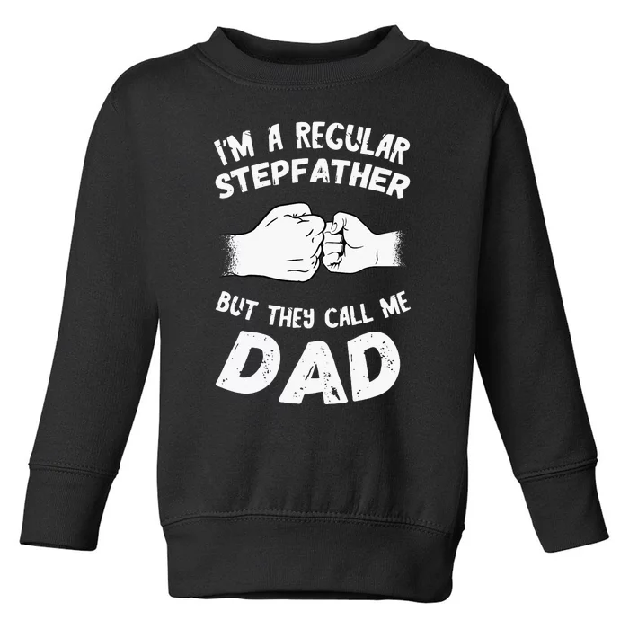 Fathers Day Handshake Fist Bump Step Father Cool Fatherhood Toddler Sweatshirt