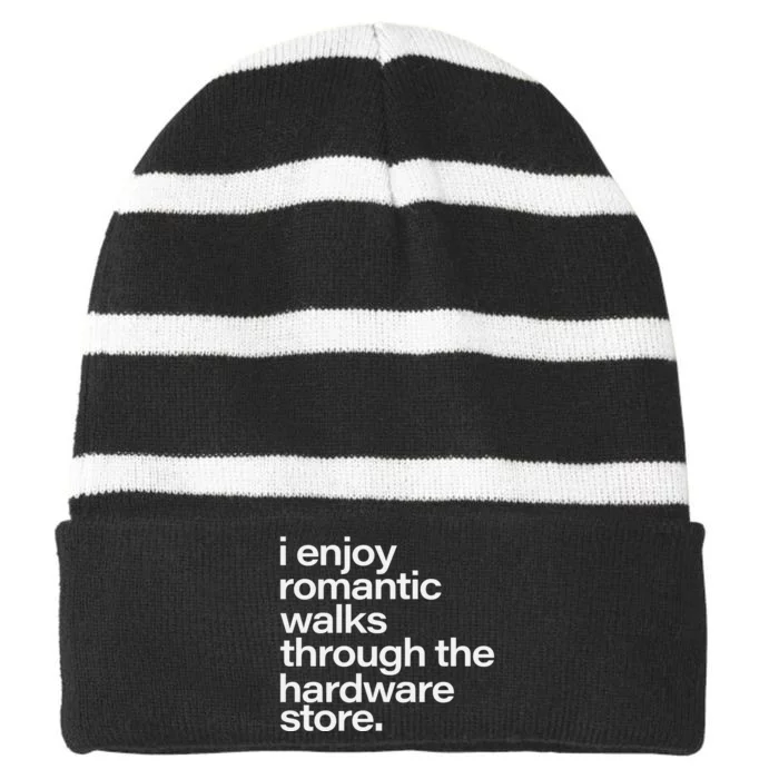 Funny Dad Handyman Hardware Quote Striped Beanie with Solid Band