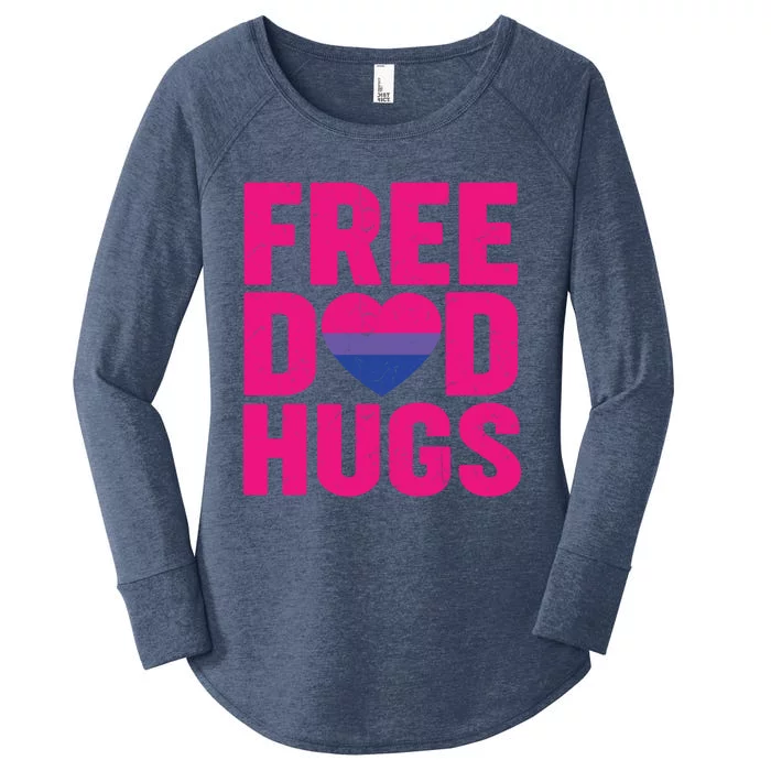 Free Dad Hugs Lgbt Bisexual Pride Gay Fathers Day Gift Women's Perfect Tri Tunic Long Sleeve Shirt