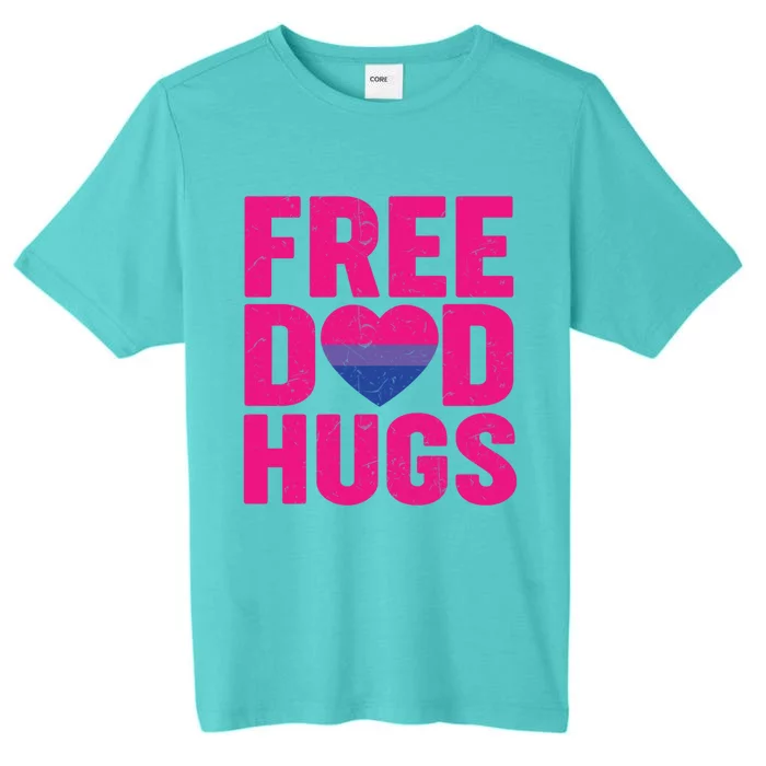 Free Dad Hugs Lgbt Bisexual Pride Gay Fathers Day Gift ChromaSoft Performance T-Shirt