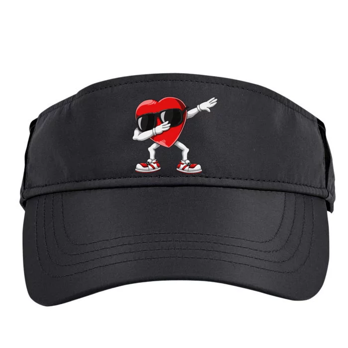 Funny Dabbing Heart gift for Valentines Day Adult Drive Performance Visor