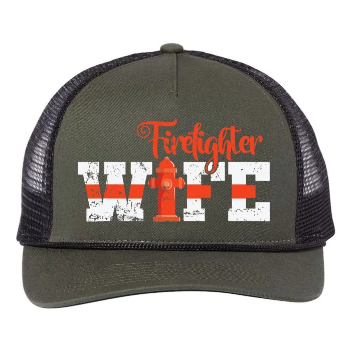 Fire Department Hydrant Firefighter Wife Retro Rope Trucker Hat Cap