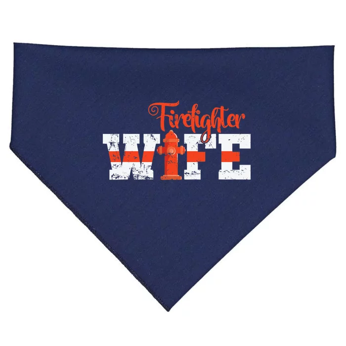 Fire Department Hydrant Firefighter Wife USA-Made Doggie Bandana