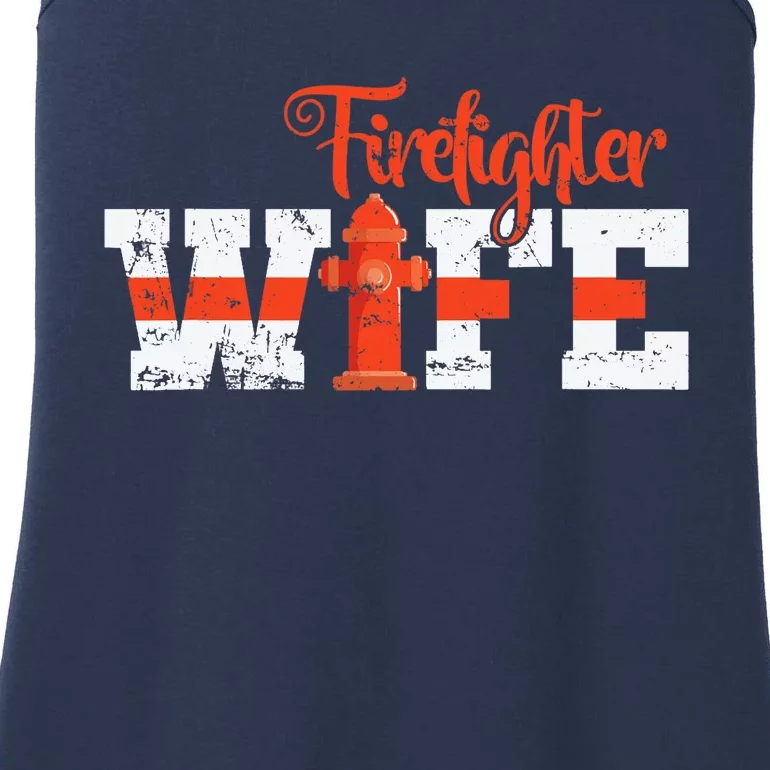 Fire Department Hydrant Firefighter Wife Ladies Essential Tank