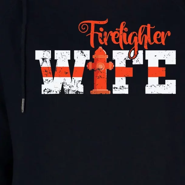 Fire Department Hydrant Firefighter Wife Womens Funnel Neck Pullover Hood