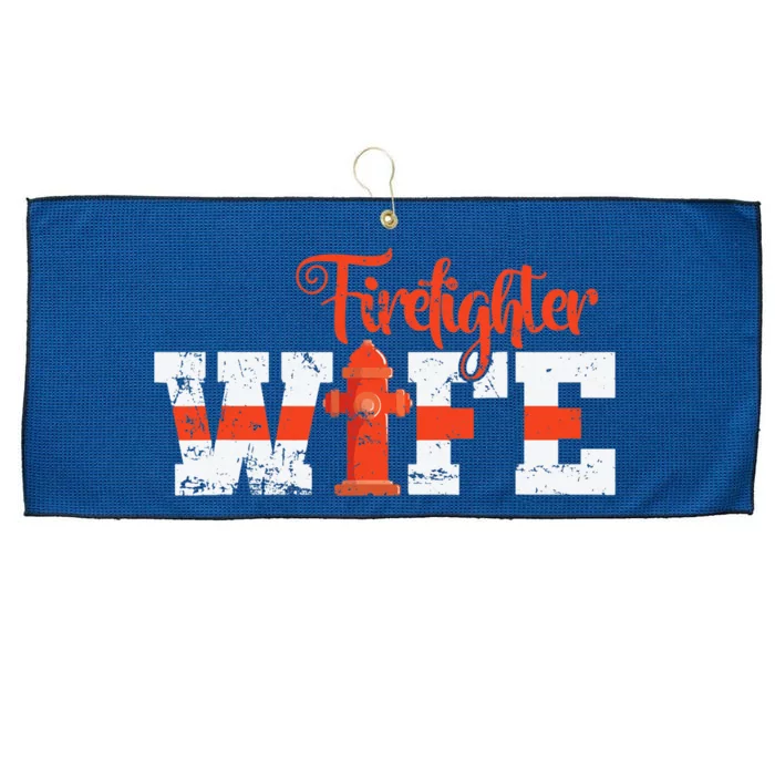 Fire Department Hydrant Firefighter Wife Large Microfiber Waffle Golf Towel