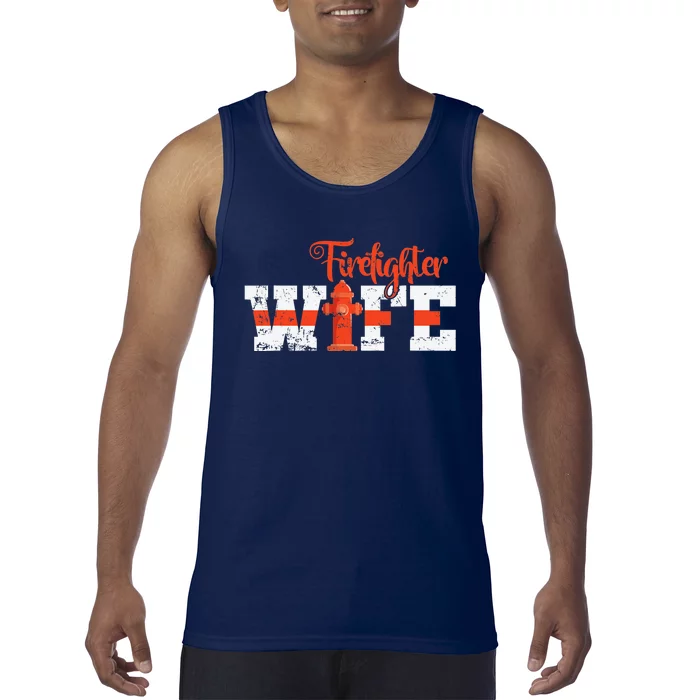 Fire Department Hydrant Firefighter Wife Tank Top