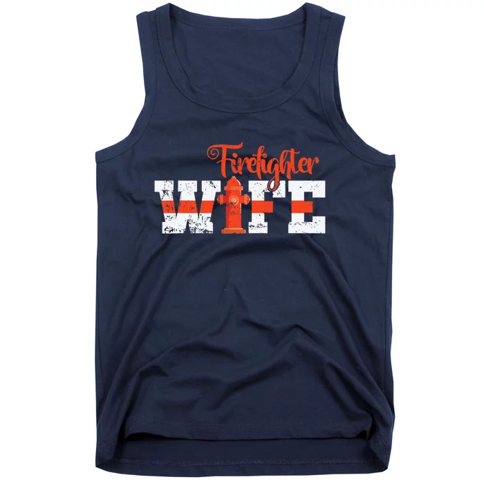 Fire Department Hydrant Firefighter Wife Tank Top