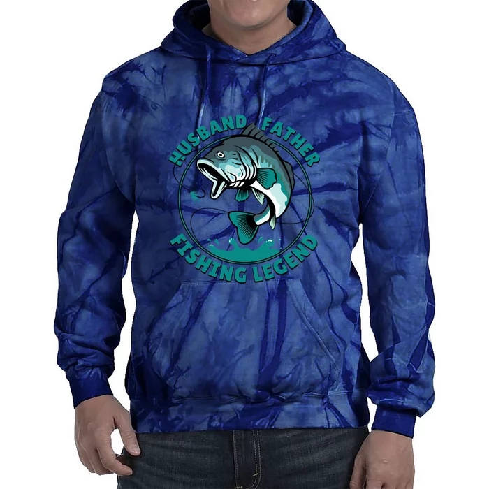 Father's Day Husband Father Fishing Legend Gift Tie Dye Hoodie