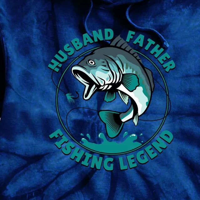 Father's Day Husband Father Fishing Legend Gift Tie Dye Hoodie