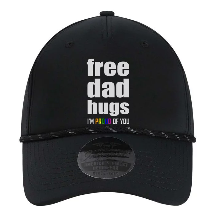 Free Dad Hugs Lgbt Pride Month Lgbtq Rainbow Flag Meaningful Gift Performance The Dyno Cap