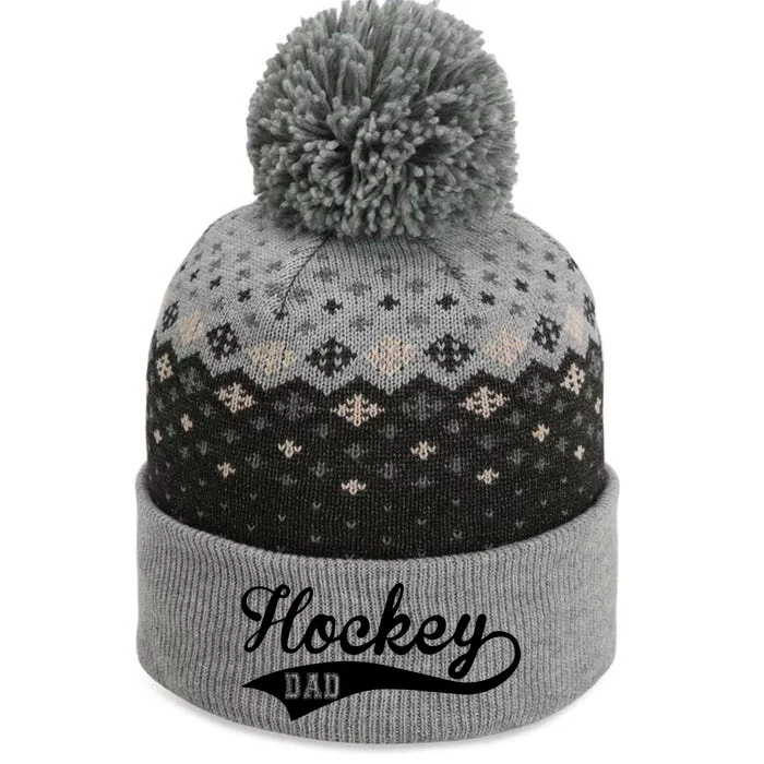 Father's Day Hockey Dad Like Normal Dad But Cooler Gift The Baniff Cuffed Pom Beanie