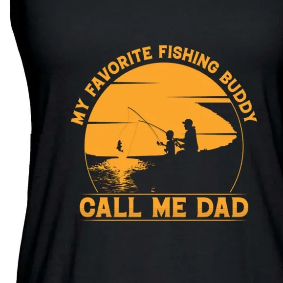 Father's Day Hunting Boat Husband Dad Fishing Legend Gift Ladies Essential Flowy Tank