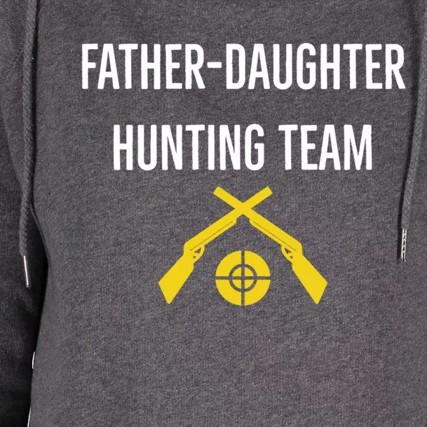 Father Daughter Hunting Team Gift Womens Funnel Neck Pullover Hood