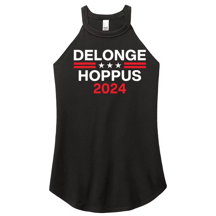 Funny Delonge Hoppus 2024 For President Apparel Women’s Perfect Tri Rocker Tank