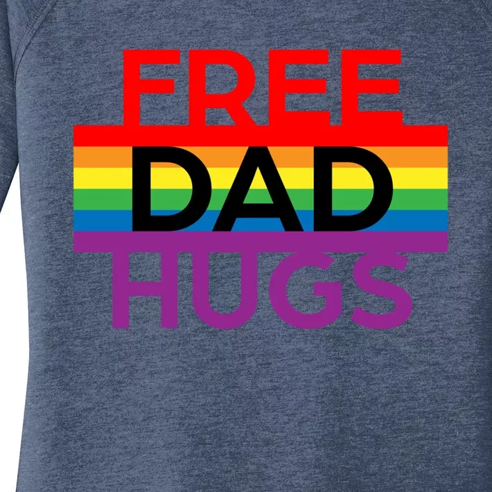 Free Dad Hugs Lgbt Pride Social Movet Great Gift Women's Perfect Tri Tunic Long Sleeve Shirt