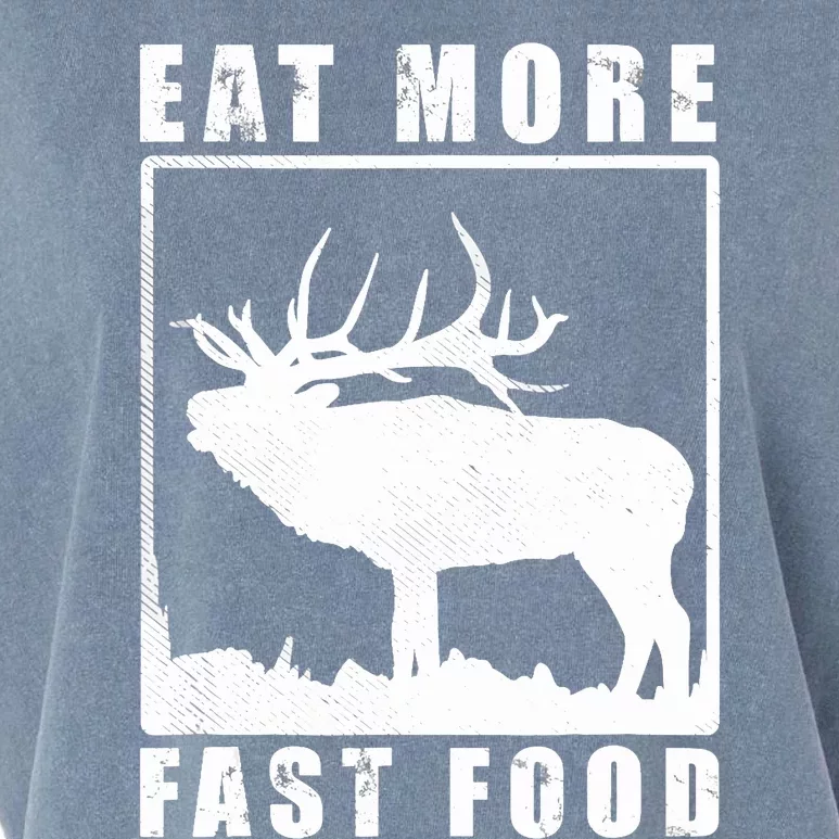 Funny Deer Hunting Season Eat More Fast Food Hunter Garment-Dyed Women's Muscle Tee