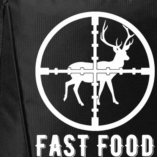 Funny Deer Hunting Season Fast Food Hunter City Backpack