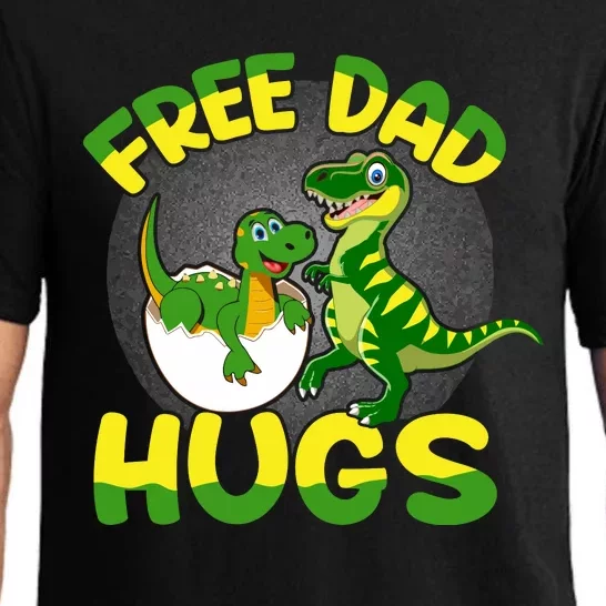 Free Dad Hugs Funny Dinosaurs Sketch Pajama Set