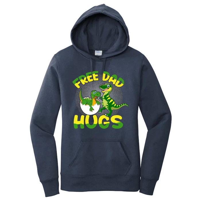 Free Dad Hugs Funny Dinosaurs Sketch Women's Pullover Hoodie