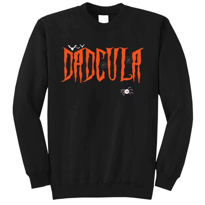 Funny Dadcula Halloween Dad Dracula Costume Momster Matching Tall Sweatshirt