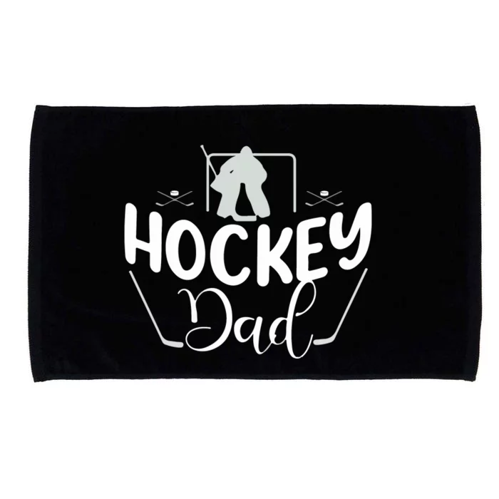 Father's Day Hockey Dad Funny Gift Hockey Dad Microfiber Hand Towel