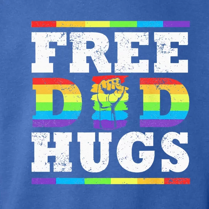 Free Dad Hugs Rainbow LGBT Pride Fathers Day Gift Ally LGBTQ Toddler Hoodie